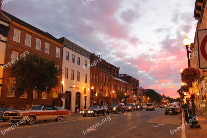 Dc Sunset Street Car Washington