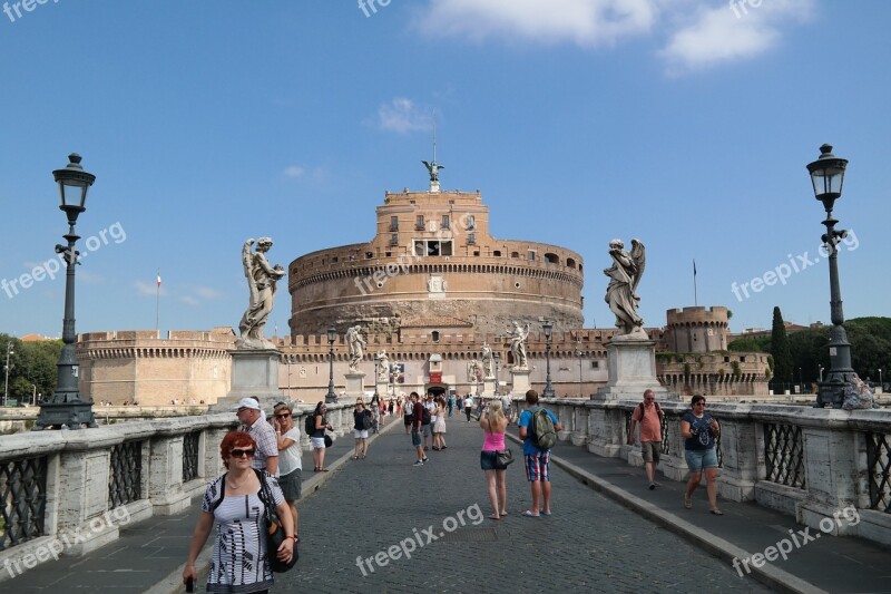 Castel Sant'angelo Italy Bridge Free Photos