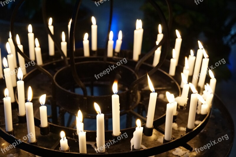 Candles Light Church Religion Tuttlingen