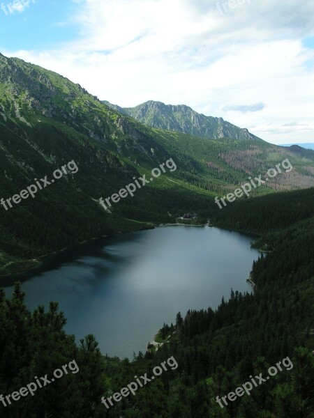 Mountains Morskie Oko Tatry Landscape Free Photos