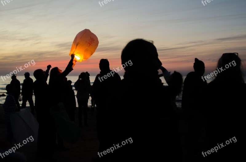 Sky Lantern Chinese Lantern Lantern Sunset Free Photos