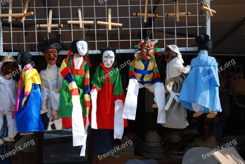 Hanbok Traditional Doll Hahoe Village Kokeshi