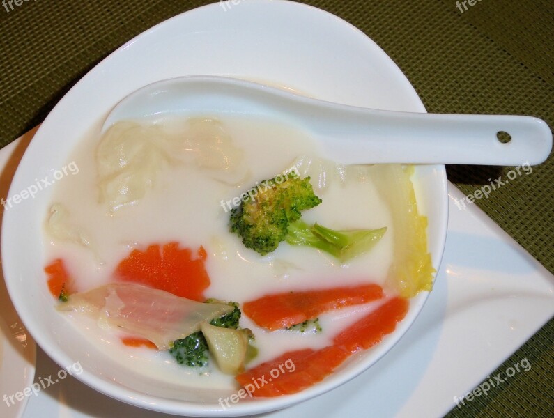 Coconut Soup Thailand Food Vegetables Free Photos