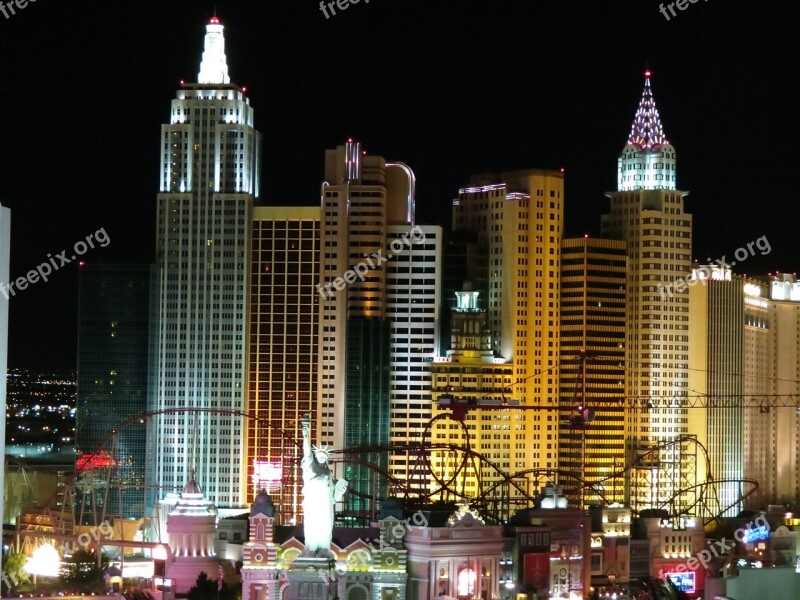 Las Vegas Night Buildings Free Photos