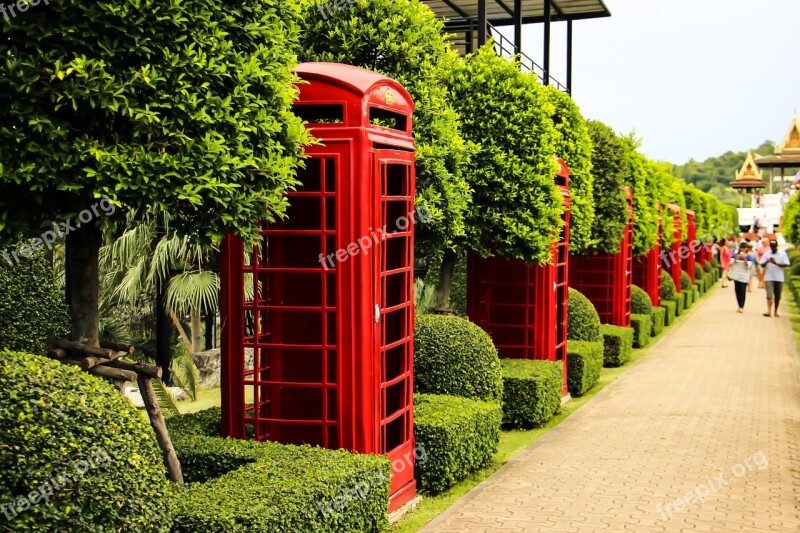 Telephone Booth Garden Design Free Photos