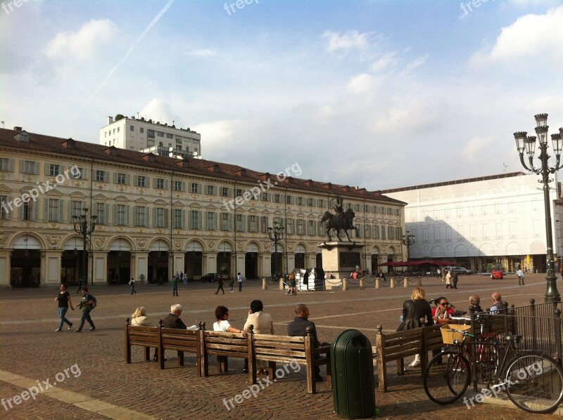 Torino Piazza People Free Photos