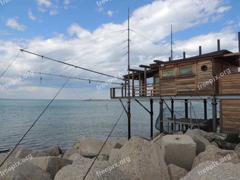 Trabocchi Sea Fishing Networks Free Photos