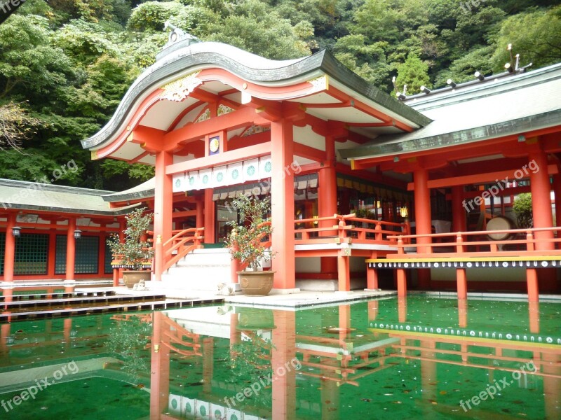 Shinto Shrine Miya Red Free Photos