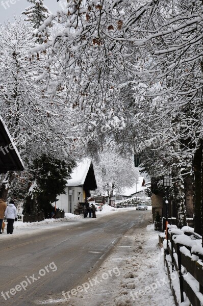 Road Snow White Mountain Tirol