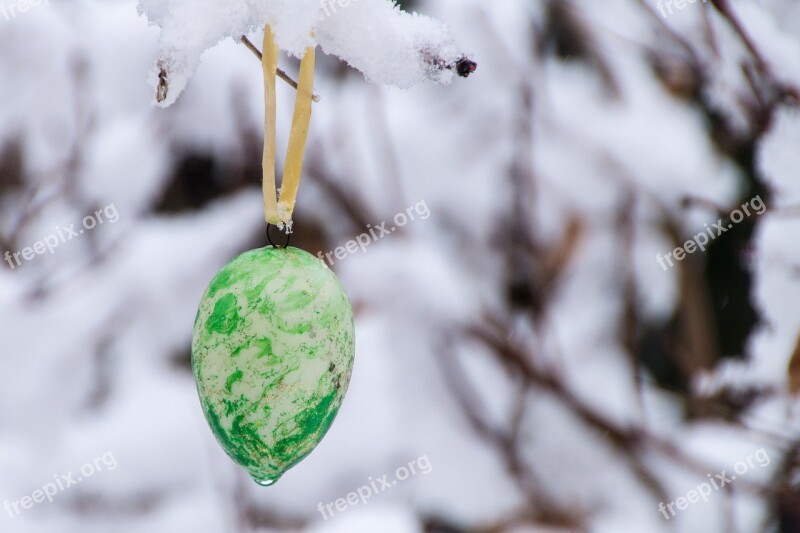 Easter Egg Colorful Snow Colorful Eggs