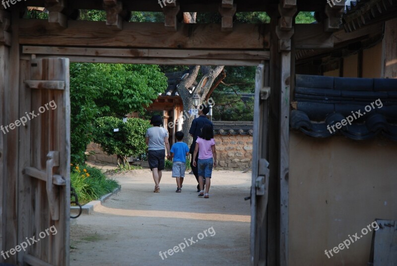 Moon Traditional Hahoe Village Country Free Photos