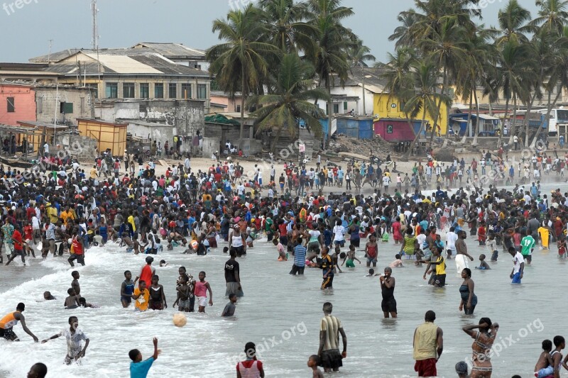 Ghana Water Beach Fun Bathing Easter