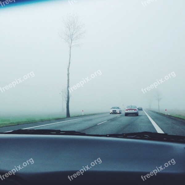 Driving Windshield Vehicle Drive Foggy