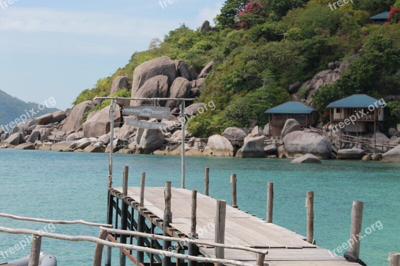 Thailand Koh Samui Island Beach Palm Trees