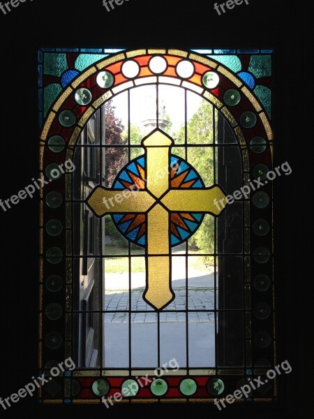 Stained Glass Window Tepmlom Gate Glass Window