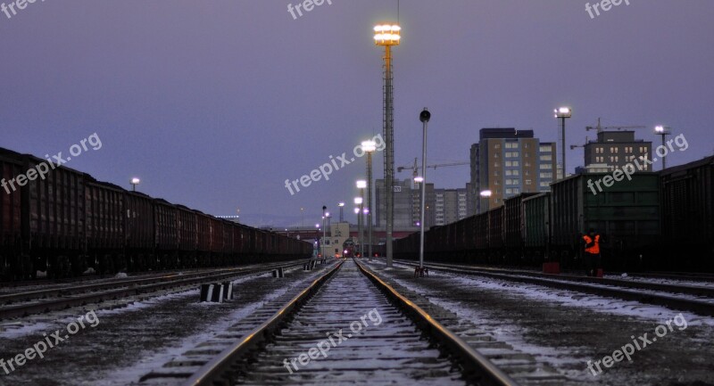 Train Station Railways Night Light