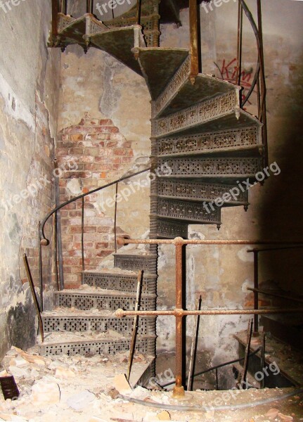 Staircase Iron Staircase Old Rust Free Photos