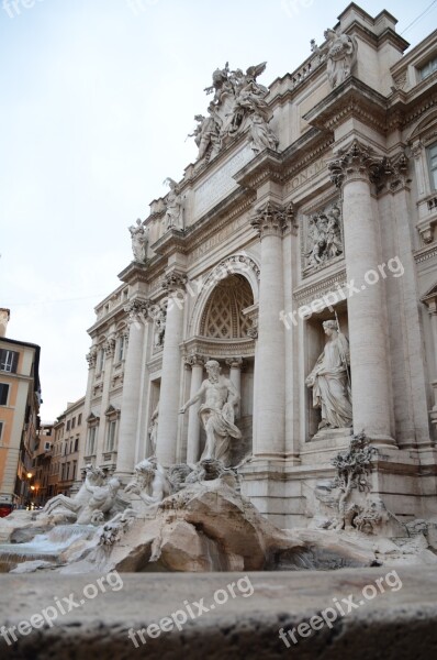 Fountain Trevi Rome Landmark Italy