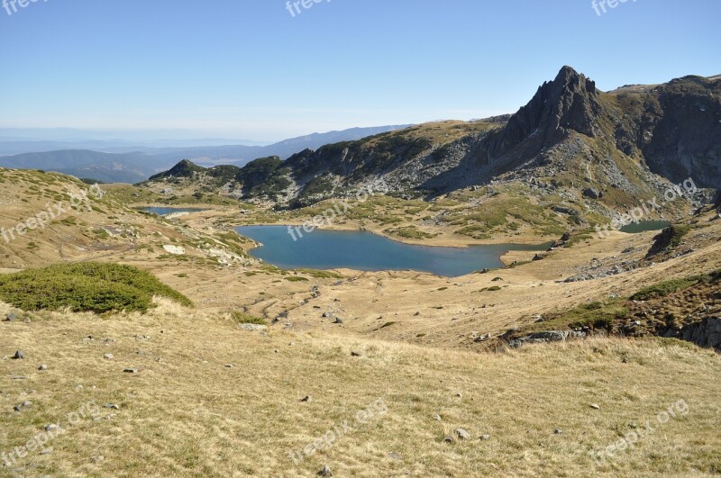 Mountains Lake Nature Bulgaria Rila