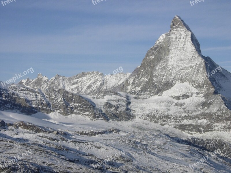 Matterhorn Zermatt Valais Alpine Landscape