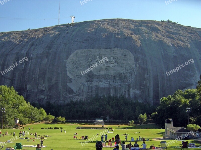 Mountain Stone Sculpture Bas-relief Large