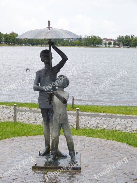 Schwerin Mecklenburg Western Pomerania State Capital Park Monument