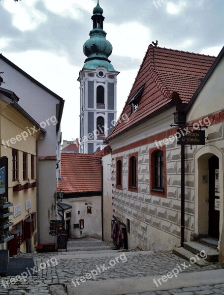 Old Town Alley Unesco Czech Krumlov Czech Republic