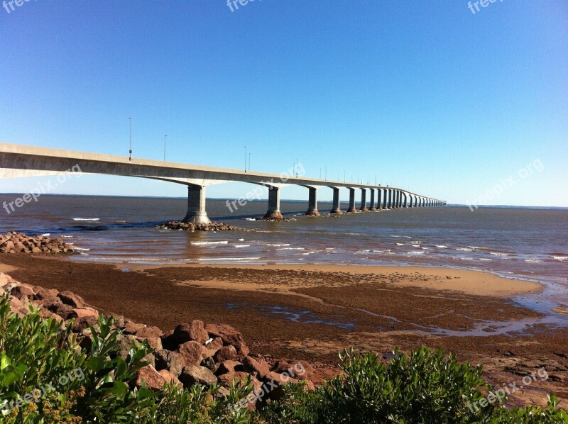 Bridge Confederation Bridge Pei Ocean Northumberland