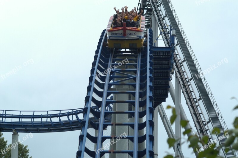 Roller Coaster Attraction Attraktsion Europe Park Rust