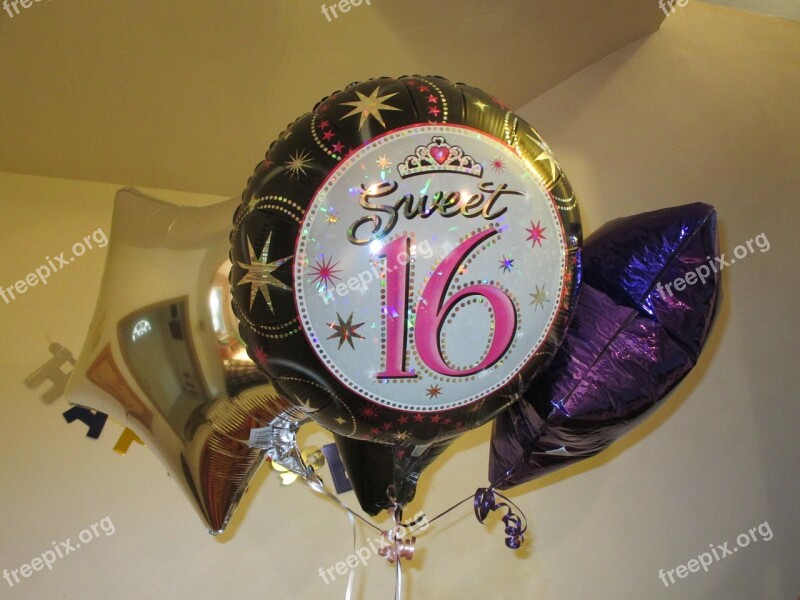 Sweet Sixteen Balloons Sweet Sixteen Balloons 16th Sixteen