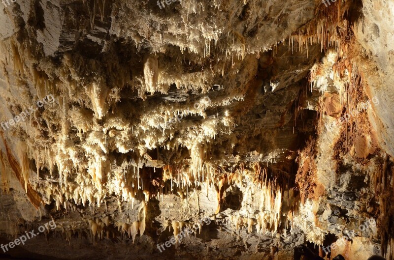 Cave Stalactites Underground Caving Free Photos