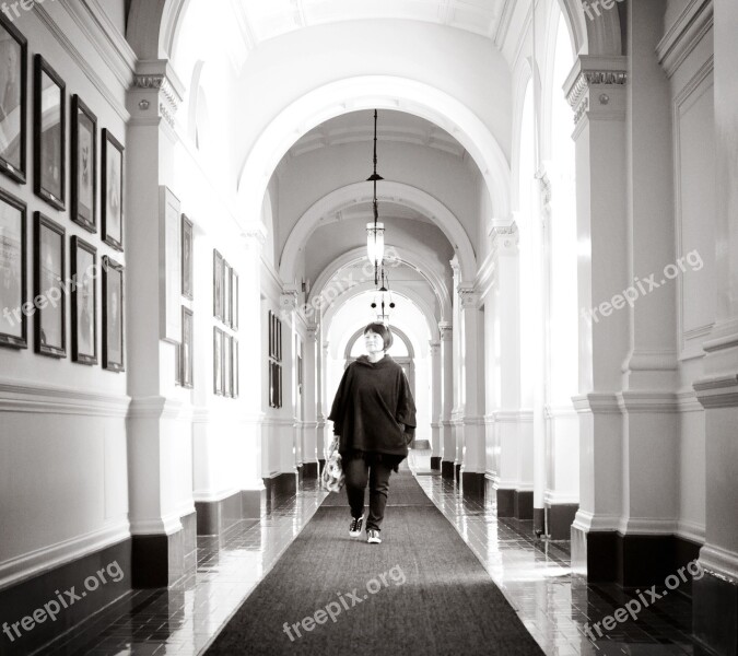 Gallery Corridor People Free Photos