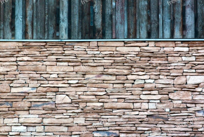 Wall Wood Stone Facade Stone Wall