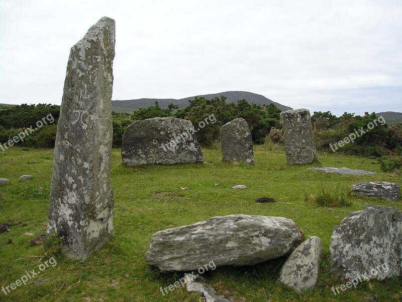 Ireland Stone Circle Landscape Megalithic Structure Mystical