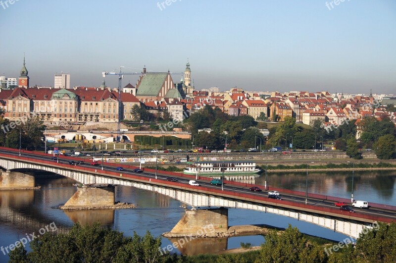 Warsaw Bridge The Old Town Old Town Wisla