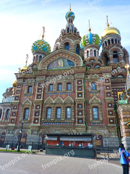 Church Russian St Petersburg Spilled Blood Russian Orthodox Church