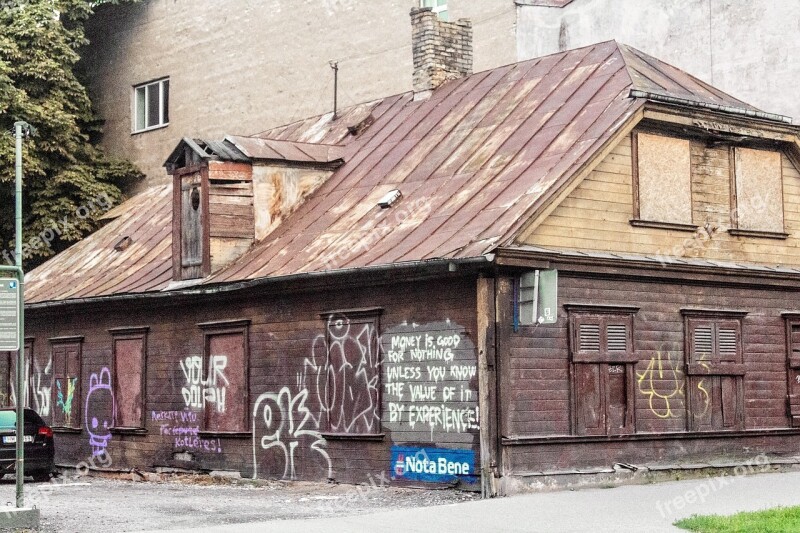 Building Ruin Graffiti Sheet Old House