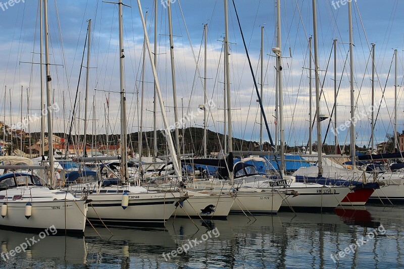 Port Sailing Ships Masts Croatia Free Photos