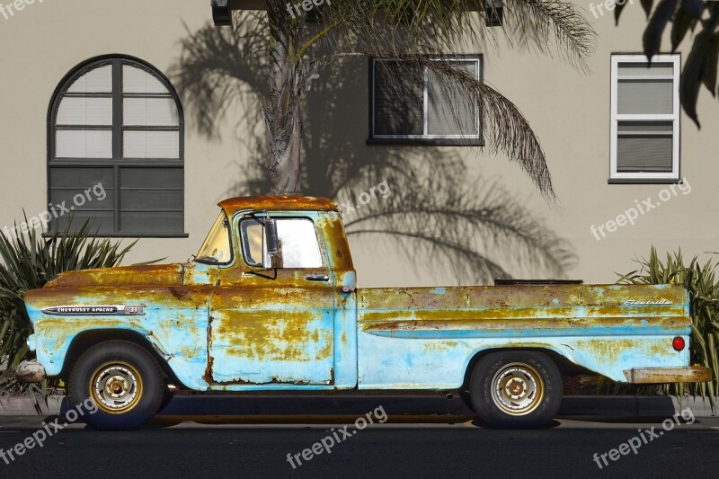 Truck Pick-up Rusty 1959 Chevy Apache Free Photos