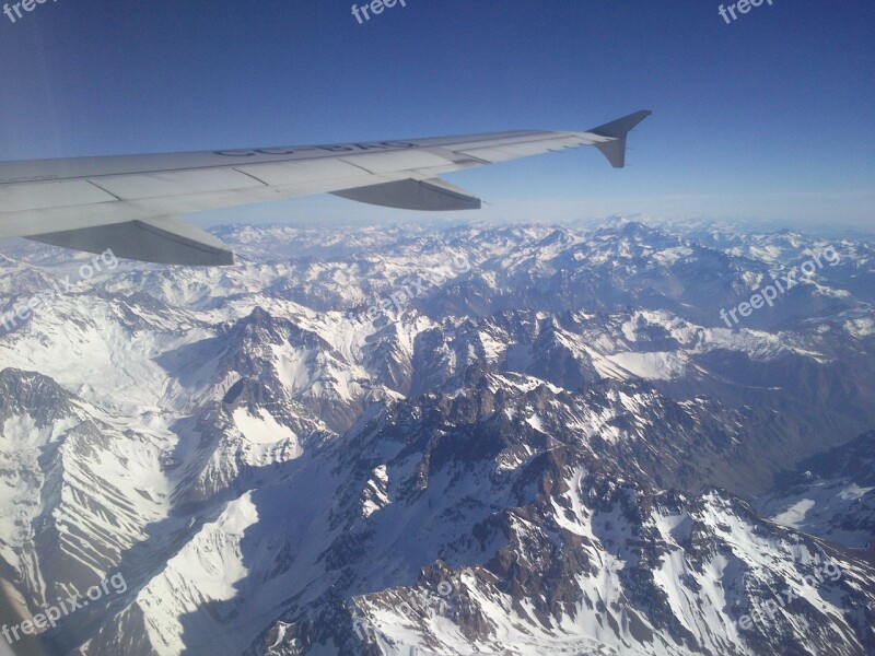 Aircraft Mountain Andes Cordillera Plane