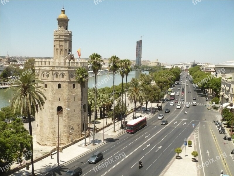 Gold Tower Guadalquivir Seville Free Photos