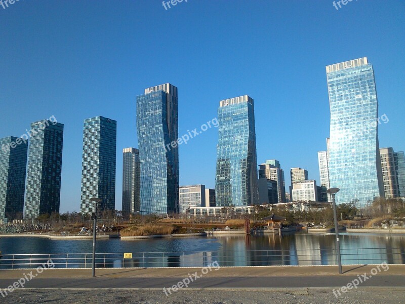 Korea Building Incheon Songdo New City Songdo Incheon