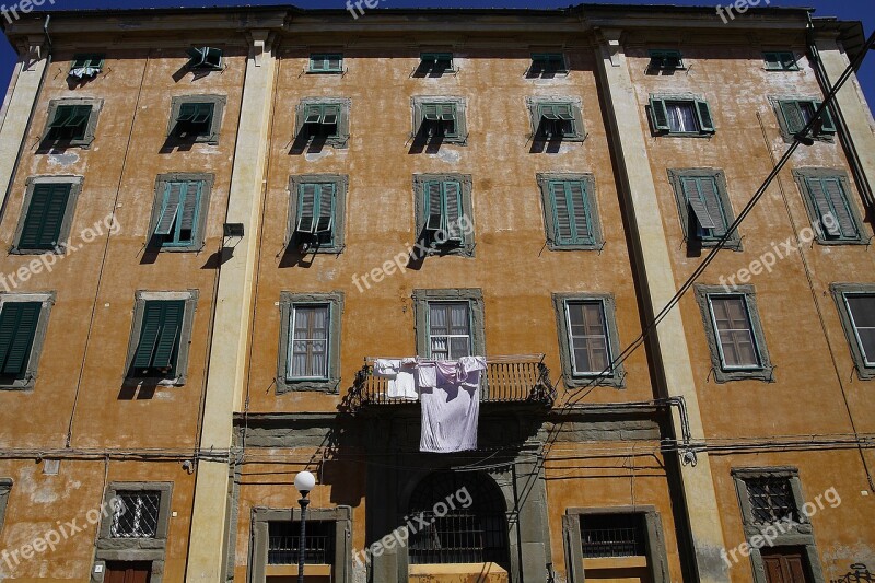 Leghorn District Venice Palazzo Tuscany Facade