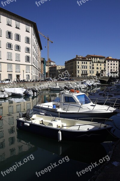 Leghorn District Venice Channels Water Reflections