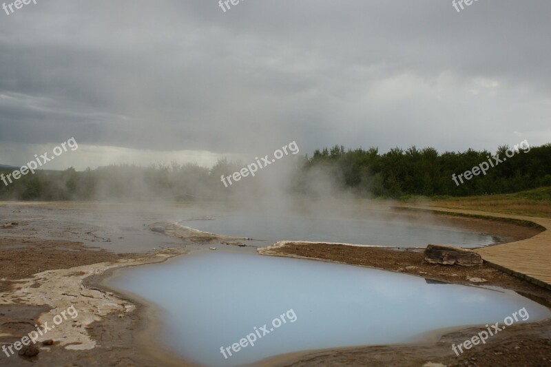 Iceland Geyser Hot Springs Free Photos