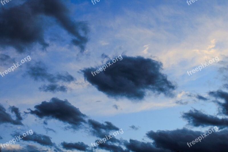 Clouds Sky Dark Clouds Before The Rain Storm