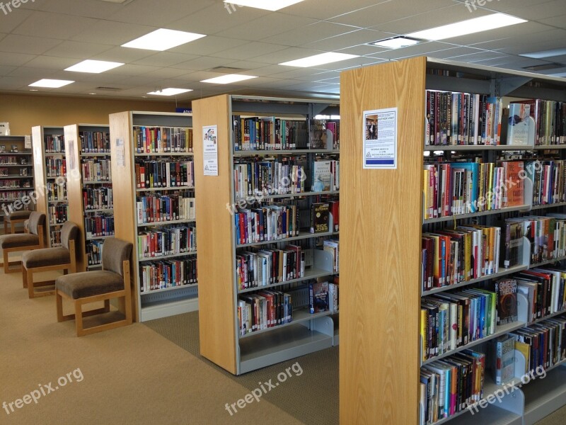 Library Books Shelves Free Photos