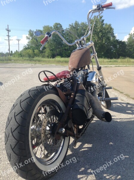 Old School Chopper Motorcycle Biker Cool