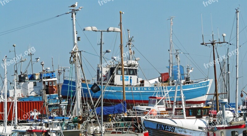 Denmark Port Ships Fishing Boat Free Photos