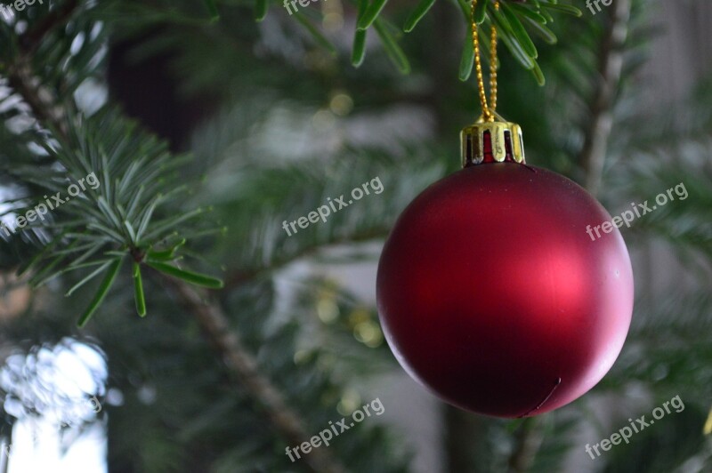 Christmas Christmas Bauble Red Weihnachtsbaumschmuck Ball